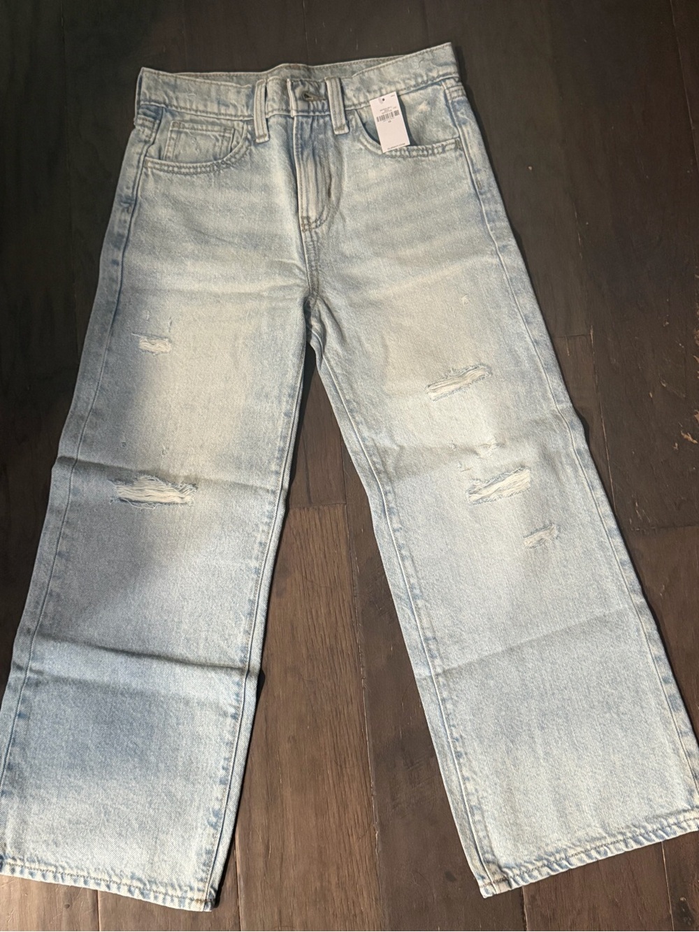 Old Navy Light Blue baggy Distressed Girls Jeans